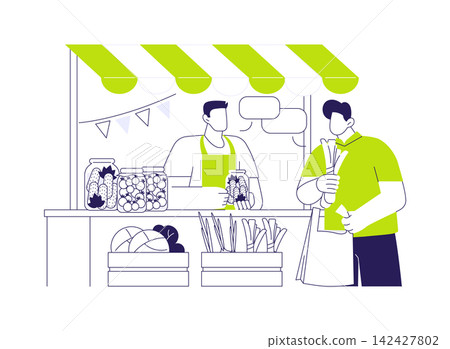 Community fair isolated cartoon vector illustrations. Community fair isolated cartoon vector illustrations. 142427802