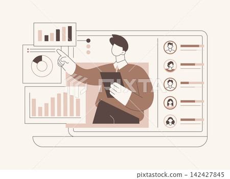 Dynamic presentation isolated cartoon vector illustrations. Dynamic presentation isolated cartoon vector illustrations. 142427845