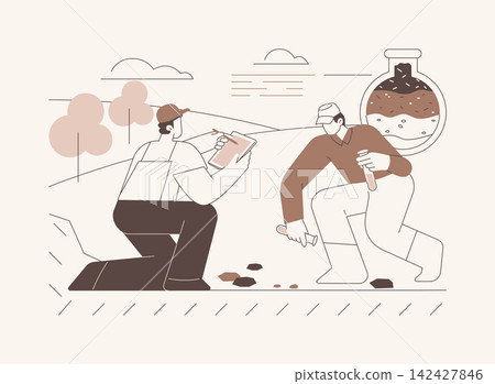 Soil science isolated cartoon vector illustrations. Soil science isolated cartoon vector illustrations. 142427846