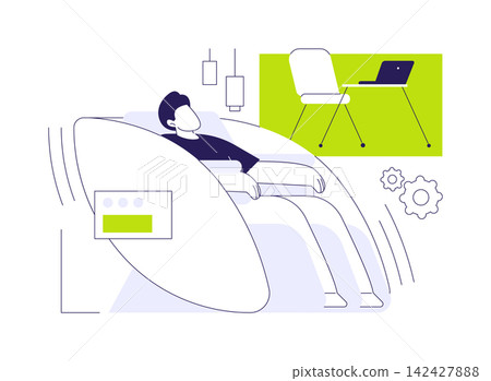 Office massage zone isolated cartoon vector illustrations. Office massage zone isolated cartoon vector illustrations. 142427888