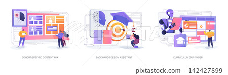 Multimodal Learning Acceleration abstract concept vector illustrations. Multimodal Learning Acceleration abstract concept vector illustrations. 142427899