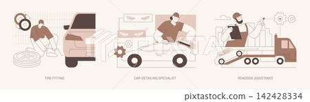 Car repair service isolated cartoon vector illustrations se Car repair service isolated cartoon vector illustrations se 142428334