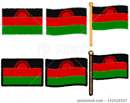 Malawi flag illustration set 2 Malawi flag illustration set 2 142428507