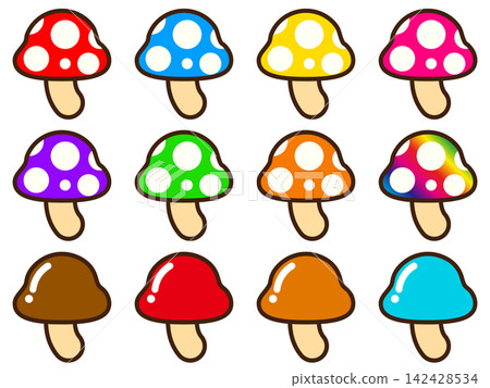 Mushroom illustration set 142428534