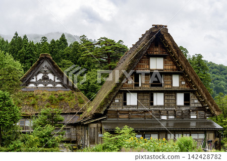 Gassho-zukuri, an old Japanese architectural style Gassho-zukuri, an old Japanese architectural style 142428782