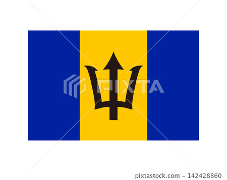 Barbados flag illustration material 2 Barbados flag illustration material 2 142428860