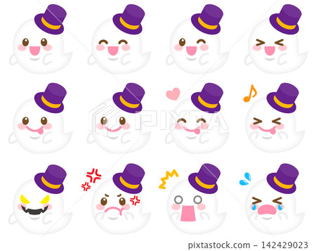 Cute Halloween ghost illustration set 5 Cute Halloween ghost illustration set 5 142429023