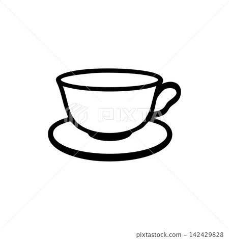 茶杯,下午茶,簡單圖標 茶杯,下午茶,簡單圖標 142429828