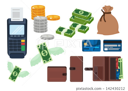finance and money elements set finance and money elements set 142430212