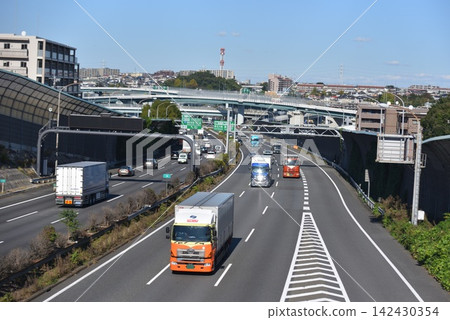 Track running on highway Track running on highway 142430354