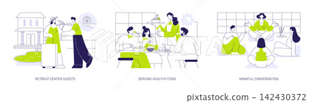Retreat center isolated cartoon vector illustrations se 142430372