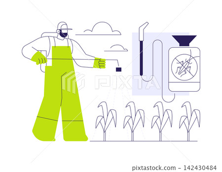 Insecticides isolated cartoon vector illustrations. Insecticides isolated cartoon vector illustrations. 142430484