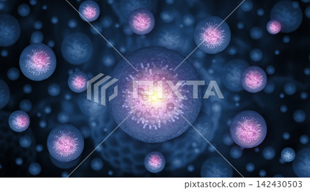Virus bacteria cells background Virus bacteria cells background 142430503