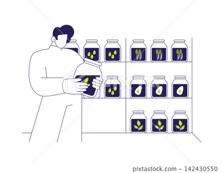 Seed bank abstract concept vector illustration. 142430550