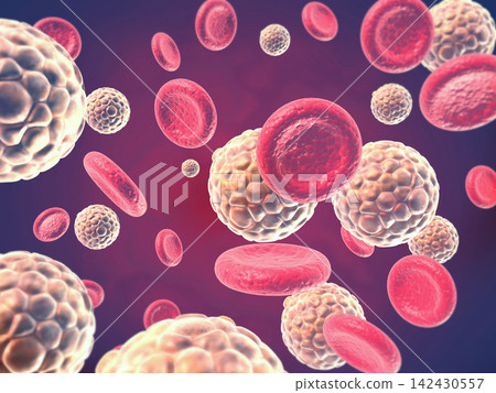 Red blood cells, virus,bacteria Red blood cells, virus,bacteria 142430557