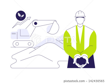Organic fertilizer production abstract concept vector illustration. Organic fertilizer production abstract concept vector illustration. 142430565