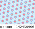 Light blue background illustration with pale blue flowers. 142430906