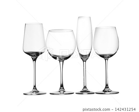 Set of different glasses isolated on white Set of different glasses isolated on white 142431254