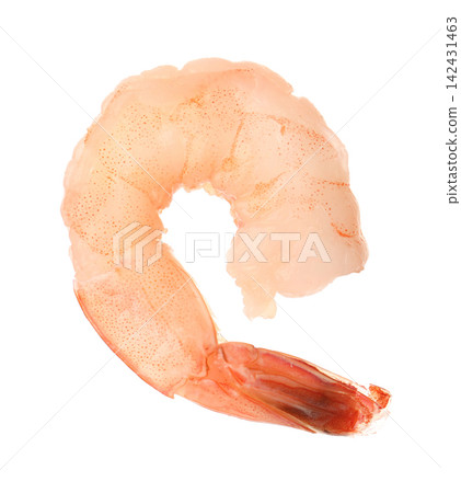 Freshly cooked delicious shrimp isolated on white Freshly cooked delicious shrimp isolated on white 142431463