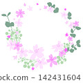 Cherry Blossom Wreath 142431604