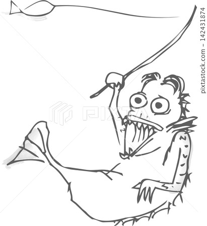 Fishing for a suspicious mermaid Fishing for a suspicious mermaid 142431874