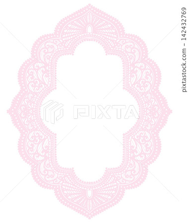 Lace elegant frame, wedding ornamental dollies border, pink hand drawn coquettish victorian design. Lace elegant frame, wedding ornamental dollies border, pink hand drawn coquettish victorian design. 142432769
