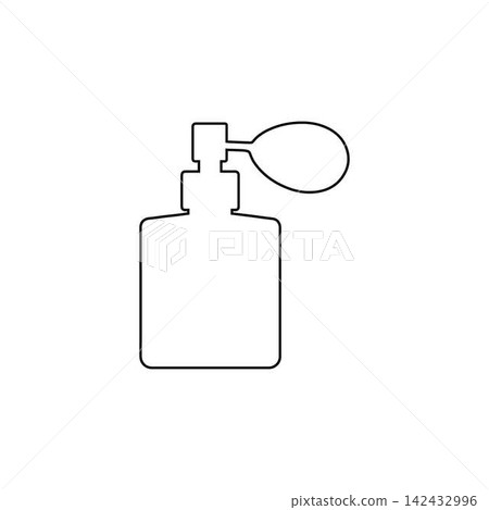 perfume bottle outline fragrance container isolated on white background perfume bottle outline fragrance container isolated on white background 142432996