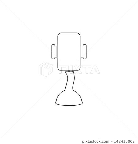 phone holder outline icon mobile stand mount illustration 142433002