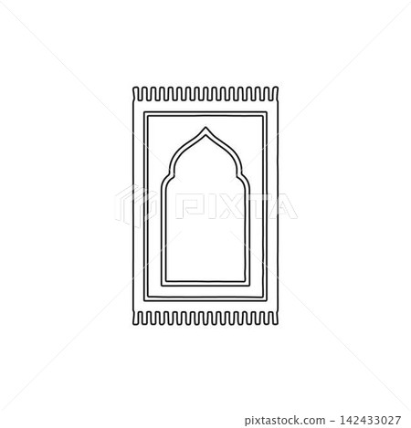 prayer rug outline icon for religious worship and spirituality prayer rug outline icon for religious worship and spirituality 142433027