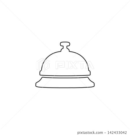 reception bell outline icon for hotel front desk and hospitality themes reception bell outline icon for hotel front desk and hospitality themes 142433042