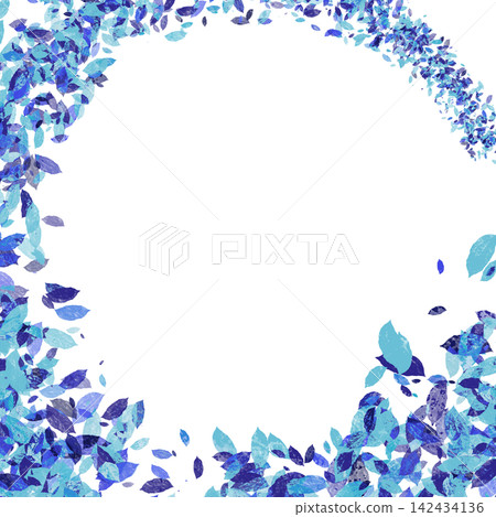Hand-drawn leaf fluttering frame background material Hand-drawn leaf fluttering frame background material 142434136