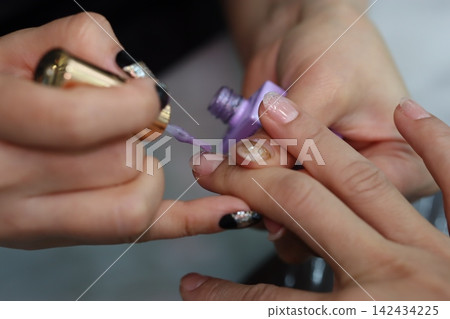 Nail Polish Application Close-Up 142434225