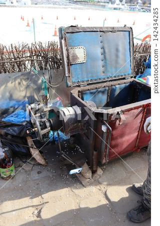 Industrial Welding Equipment on Construction Site Industrial Welding Equipment on Construction Site 142434285