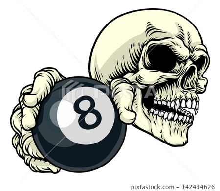 Skeleton Grim Reaper Death Pool Ball Team Mascot Skeleton Grim Reaper Death Pool Ball Team Mascot 142434626