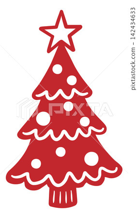 Christmas Ornament Tree Hand Drawn Icon Design Christmas Ornament Tree Hand Drawn Icon Design 142434633