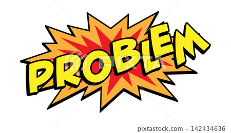 PROBLEM Comic Book Pop Art Starburst Burst Graphic PROBLEM Comic Book Pop Art Starburst Burst Graphic 142434636