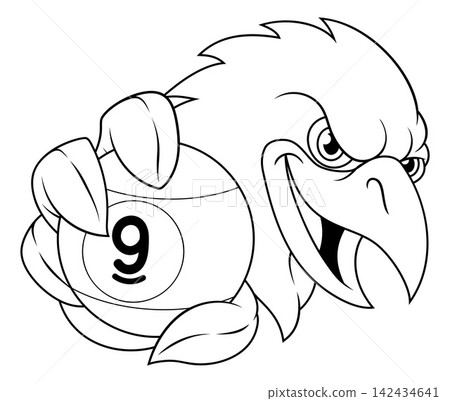 Eagle Falcon Hawk Raven Crow Pool Billiard Mascot Eagle Falcon Hawk Raven Crow Pool Billiard Mascot 142434641