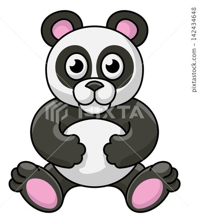 Panda Bear Cartoon Cute Animal Character Mascot Panda Bear Cartoon Cute Animal Character Mascot 142434648