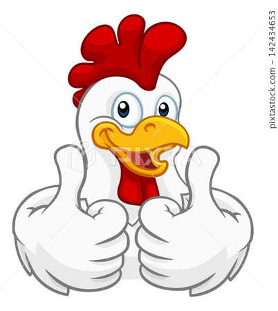 Chicken Cartoon Rooster Cockerel Character Chicken Cartoon Rooster Cockerel Character 142434653