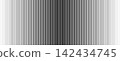 Repeated parallel straight vertical lines with different thickness. Simple geometric background with vanishingvgradation effect. Minimalistic wallpaper design. Vector graphic illustration 142434745