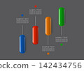 Vector illustration. Realistic rounded interface elements vertically placed. 142434756