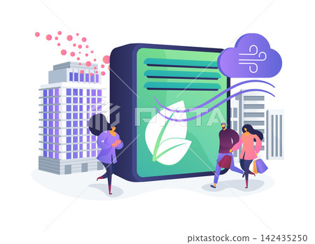 Air Purification System Layout abstract concept vector illustration. Air Purification System Layout abstract concept vector illustration. 142435250