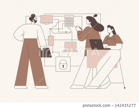 Cloud Computing isolated cartoon vector illustrations. Cloud Computing isolated cartoon vector illustrations. 142435277