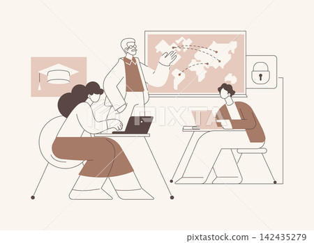 Cybersecurity isolated cartoon vector illustrations. 142435279