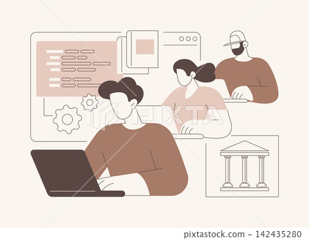 Computer science isolated cartoon vector illustrations. 142435280