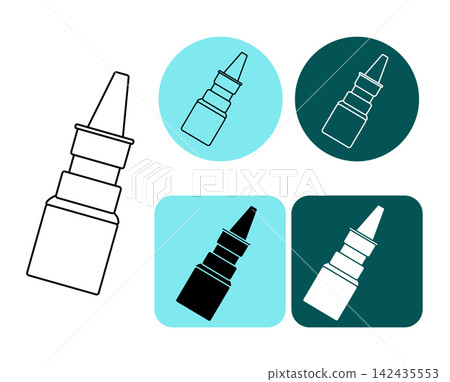 Nasal remedy for runny nose Logotype Medicine, Drug. Pharmacy icon hand drawn illustration. Vector graphic line art. For poster, invitation, backdrop, ad, sale promotion Nasal remedy for runny nose Logotype Medicine, Drug. Pharmacy icon hand drawn illustration. Vector graphic line art. For poster, invitation, backdrop, ad, sale promotion 142435553