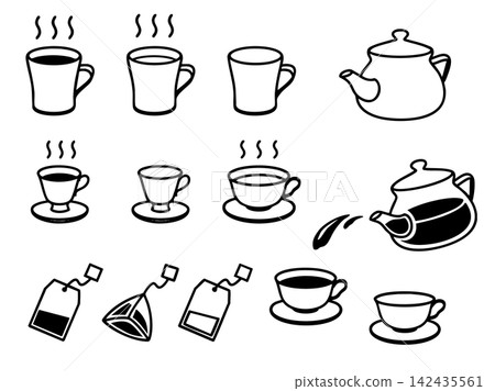 下午茶簡約單色圖示集 下午茶簡約單色圖示集 142435561