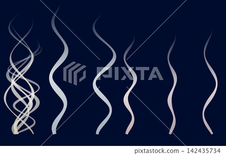 Abstract wisps of smoke and vapor on dark blue background for design 142435734