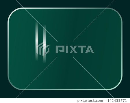 Glassmorphism green rectangle frame with glossy finish and modern digital interface badge Glassmorphism green rectangle frame with glossy finish and modern digital interface badge 142435771