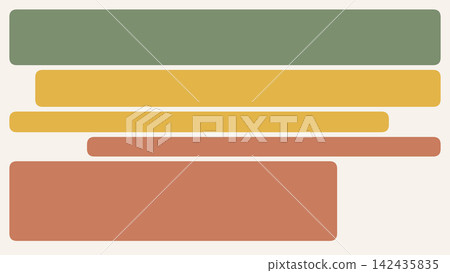 Retro color block layout with green yellow and terracotta brown tones for slide design Retro color block layout with green yellow and terracotta brown tones for slide design 142435835